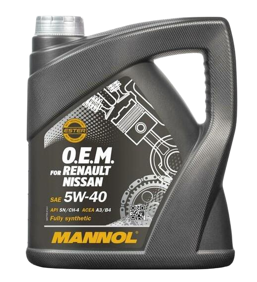 Моторное масло Mannol 7705 O.E.M. for Renault Nissan 5W40, 4л